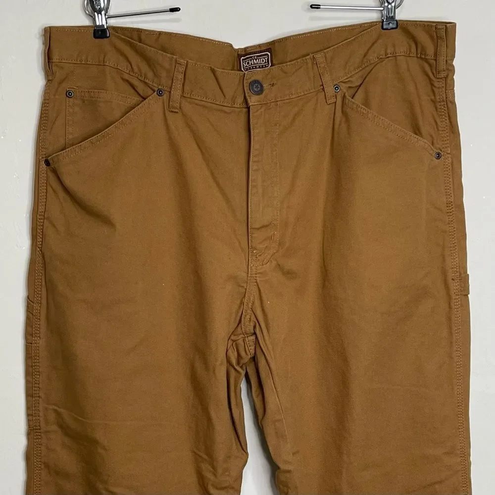 C.E. Schmidt Workwear Flannel Lined Carpenter Jeans Men 40x32 Straight Brown